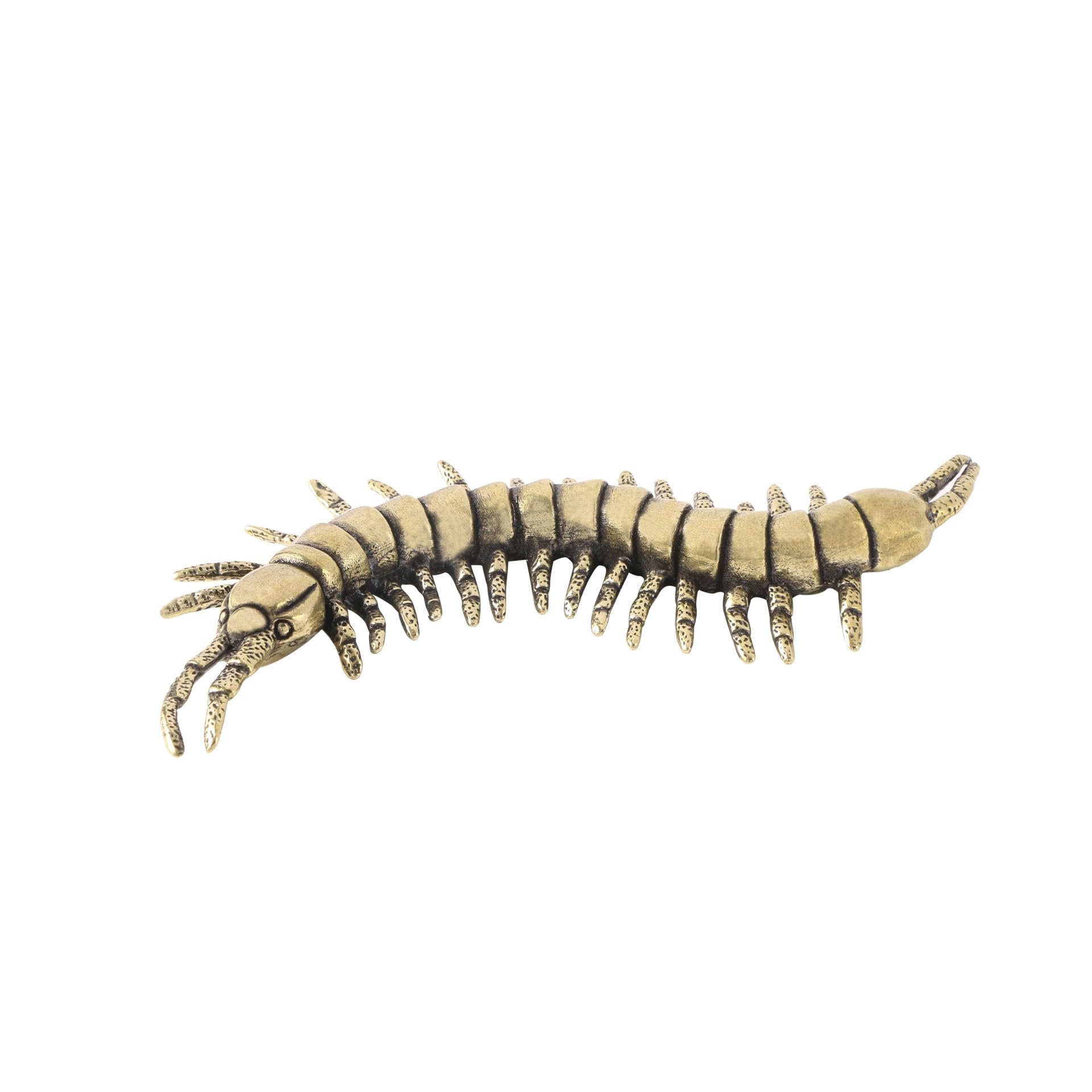 NGDFGR Brass Centipede Model Miniature Statue,Metal Scary Bug Sculpture Bonsai Micro Landscape Sand Table Car Decor