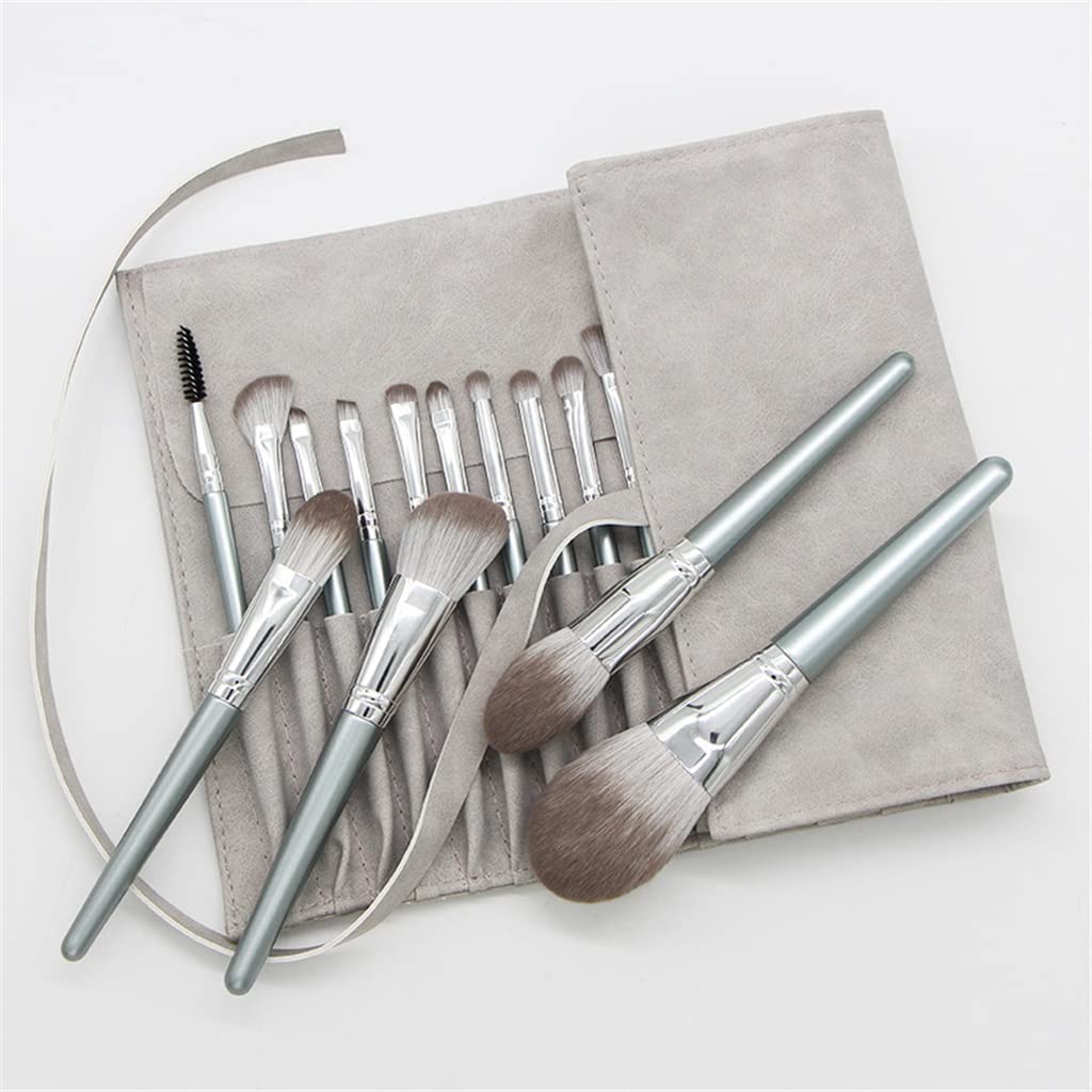 Juego de 14 Pinceles para Maquillaje de Ojos con Bolsa de cosméticos, extensión de Pinceles para Mezclar Sombras de Ojos, Set de Regalo de Belleza para Maquillaje