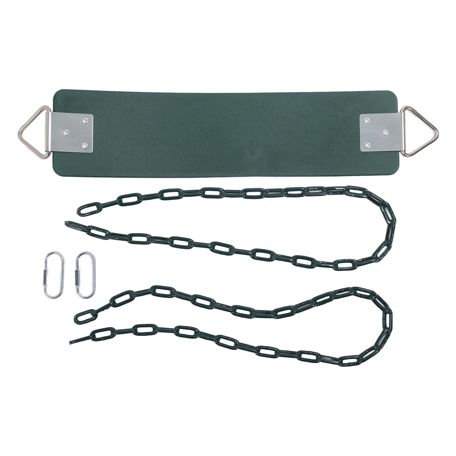 Naroote Outdoor Eva Soft Board Swing Beschichtete Ketten Heavy Duty Swing Kids Release Vitality Dunkelgrün 440,9 Lb Kapazität
