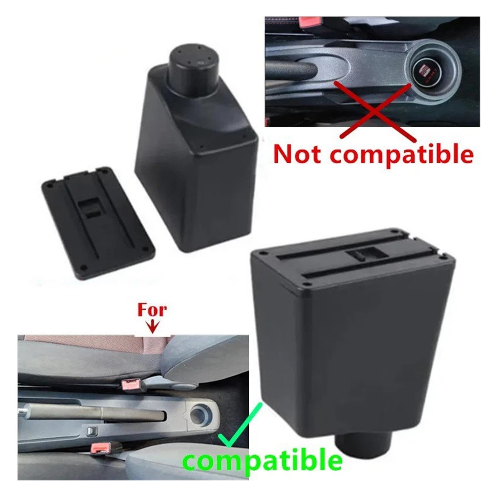 Caja Almacenamiento Reposabrazos Coche Para SEAT Para Ibiza III 6j 6L