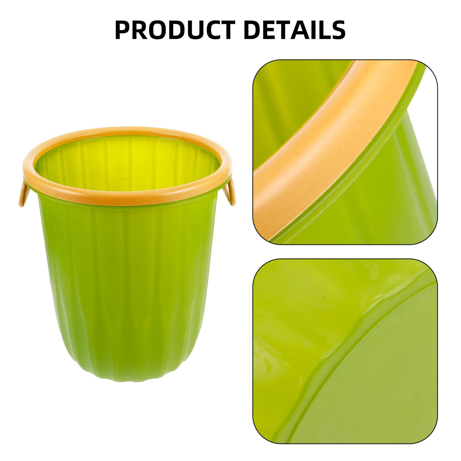 Vaguelly Poubelle de Salle de Bain Facile à Nettoyer Anneau de Compression en Plastique Grosse Capacité Design Simple et Moderne pour Salles de Bains et Salons