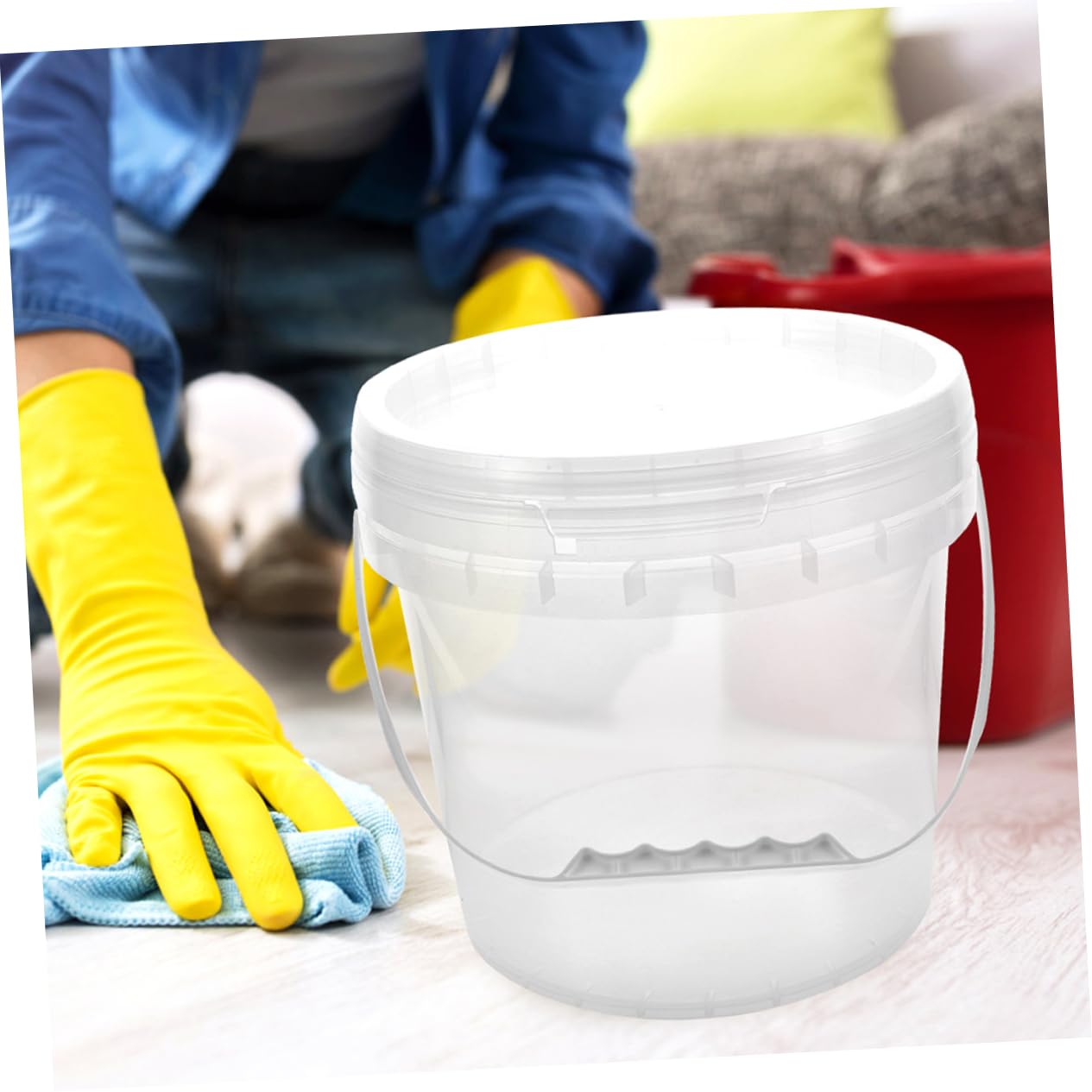 Cubeta de Plástico para Pintura con Asa, 2 Piezas, 5 L