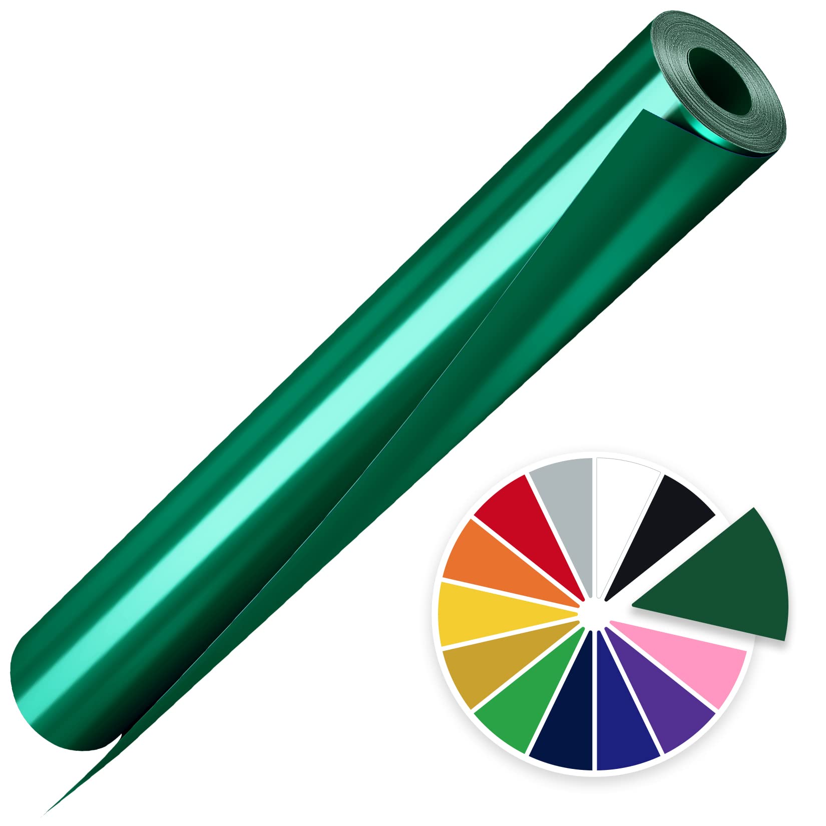 ArtcutHTV Vinyl Roll 12" X 10ft (30.5 * 305cm), Adhesive Heat Transfer Vinyl, Printable Permanent Vinyl for DIY Projects, Clothing, Hat, T-Shirt, Signs, Logo, Scrapbooking (Green)