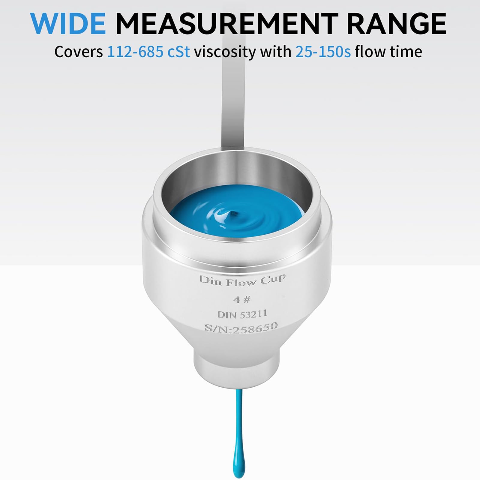 Coppa Di Viscosità Portatile, Coppa Di Viscosità Di Immersione Di Flusso In Acciaio Inossidabile, Diametro Dell'ugello 4mm + 0,02 Mm, Volume Della Coppa Da 100 ± 1 Ml, Per Misurare L'inchiostro