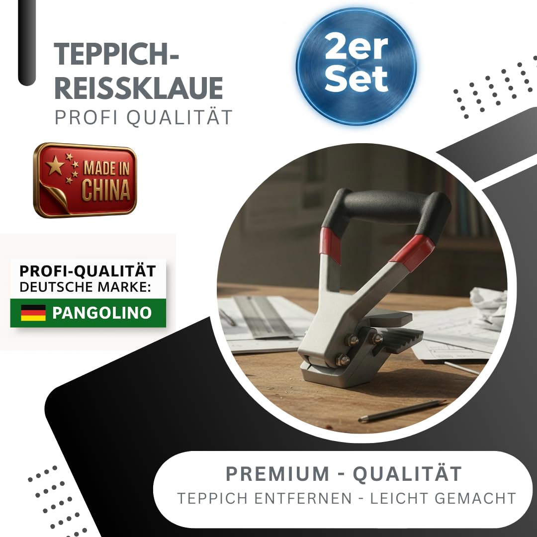Pangolino Set di 2 artigli di fissaggio premium [90 mm] per tappeti – rimuovere facilmente il tappeto [set da 2]