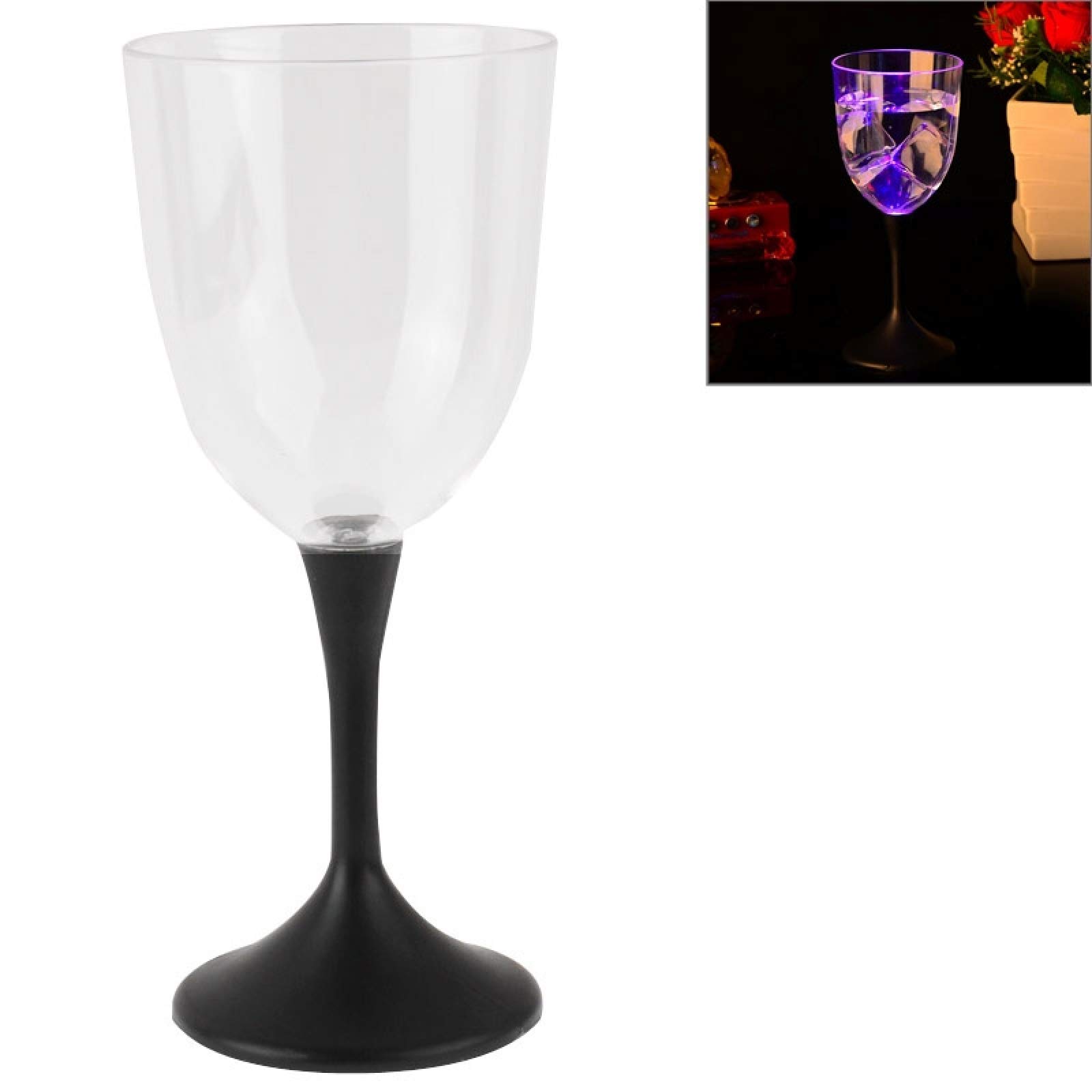 KTKT AYSMG 8-mode LED Colorful Light Flashing Red Wine Goblet for Bar