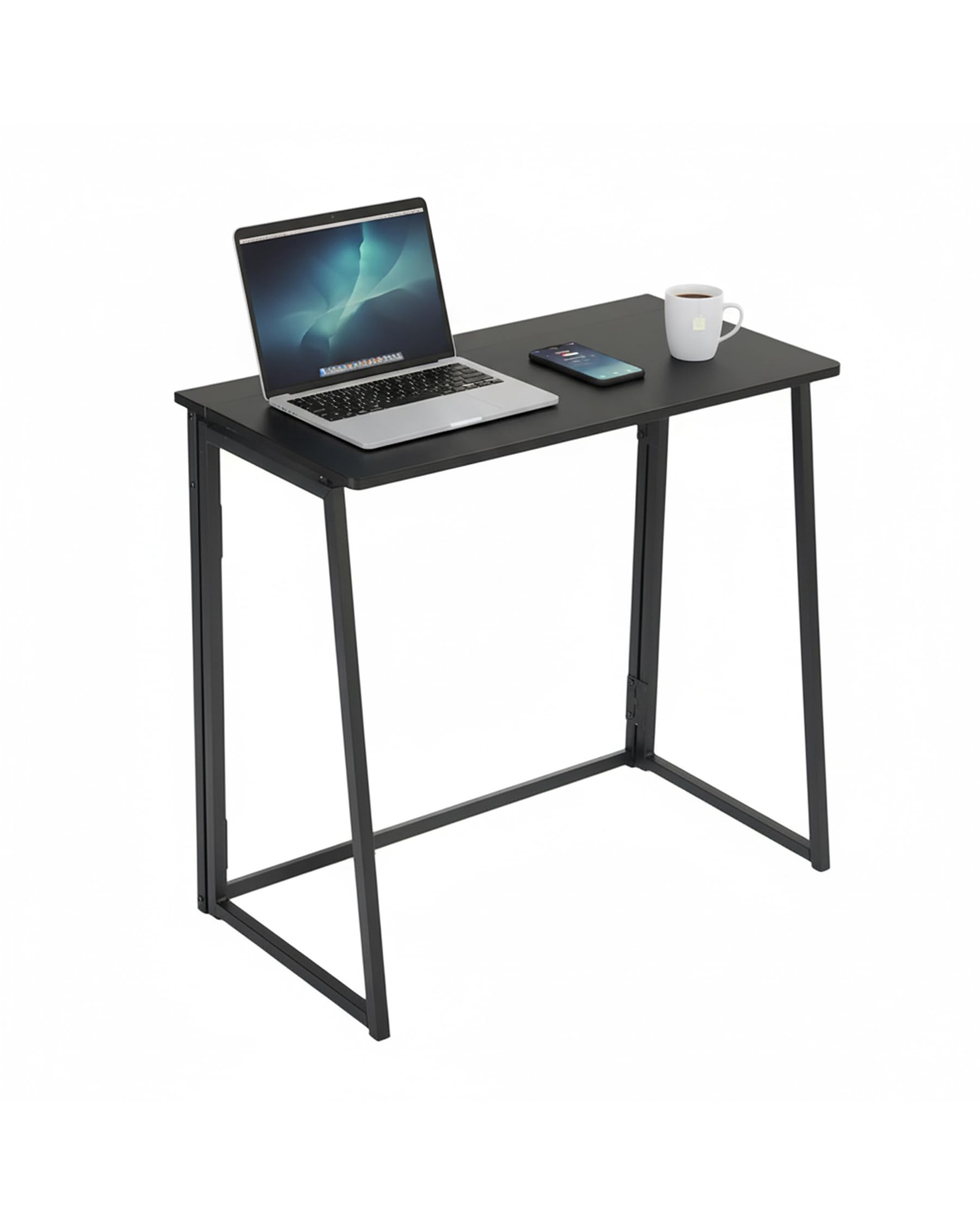 Mesa Plegable,Mesa Escritorio Pequeña 80x40x70CM Escritorio Juvenil Adecuado para Oficinas Dormitorios Estudios Salones Oficinas Domésticas Fácil de Montar Mesa Ordenador Pequeña（Negro）