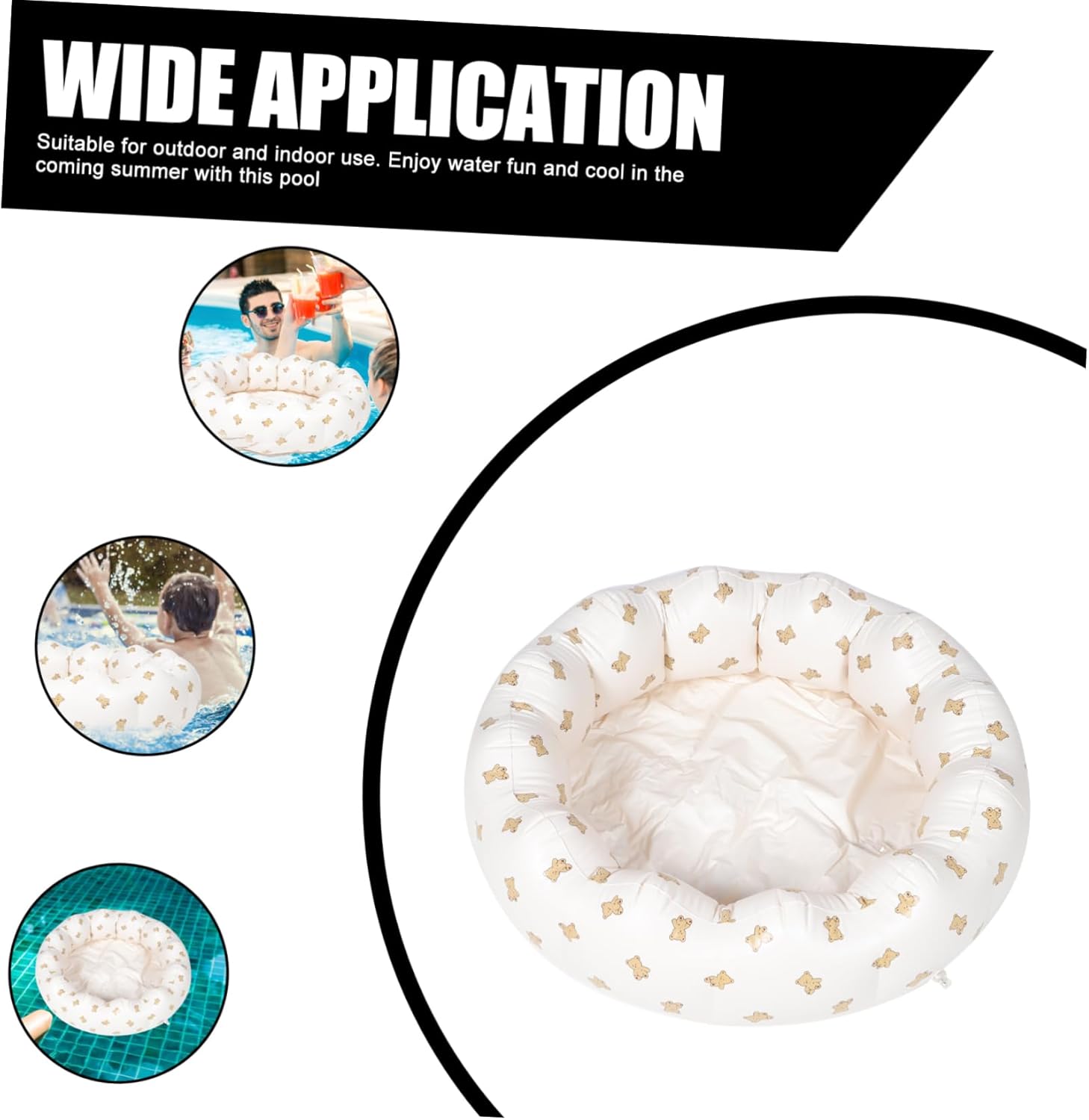 BESPORTBLE Inflatable Swimming Pool Petal Design for Boy Girl for Summer Fun Relaxation for Indoor Outdoor Use Easy to