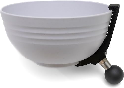 NEXUS Snack Bowl with 1 Inch Ball Mount Rock White, Medium