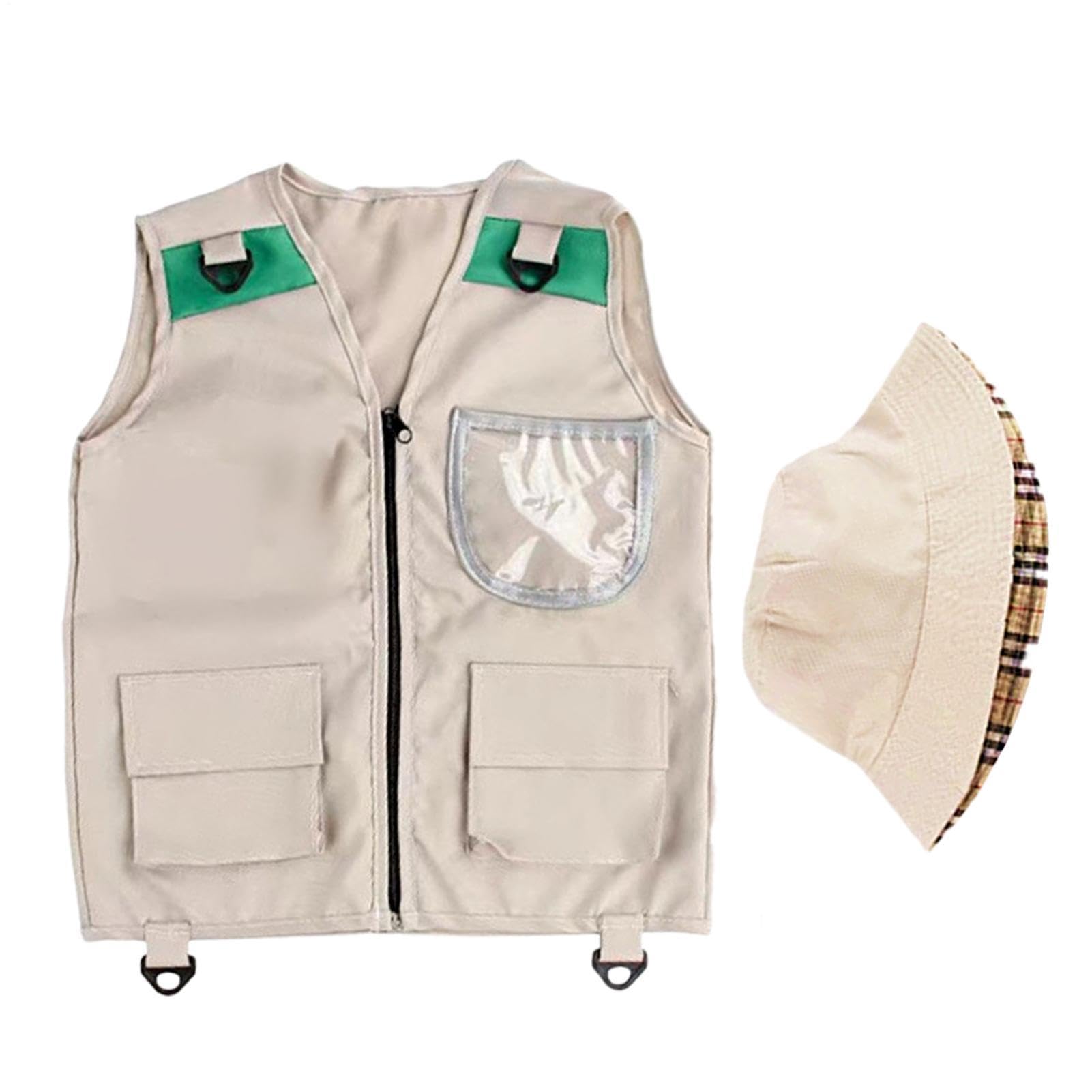 Traje De Explorador Para Niños, Traje De Explorador Con Sombrero, Chaleco Cargo Y Sombrero Para Niños, Juguetes Exploración Naturaleza, Para Excursiones Safari Senderismo Aventuras De 3 A 10