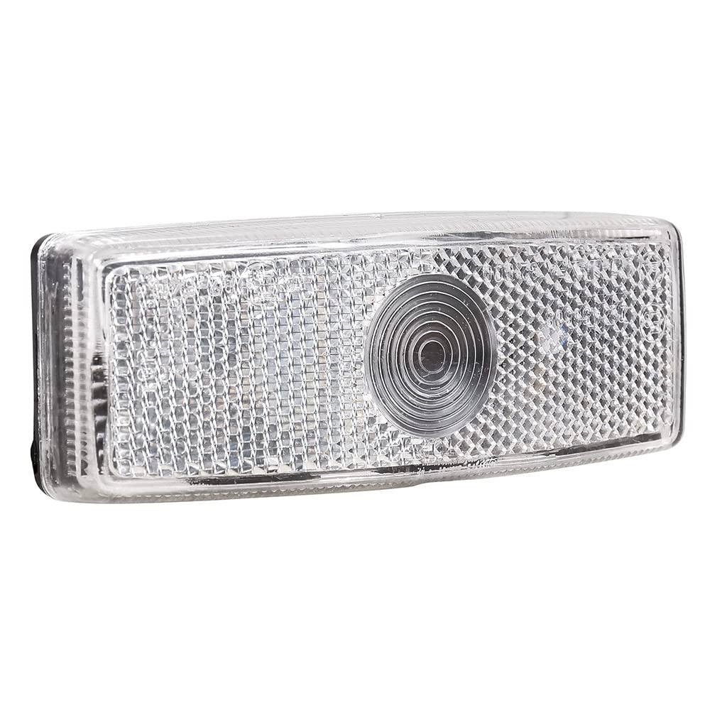 OROK - Feu de Position Blanc pour remorque/​Feu de gabarit Blanc - A Fixer - Ampoule témoin T10/​5W Non fournie - Dimensions : 110 x 24 x 42mm - Entraxe : 45mm - Feu de Position Fourgon
