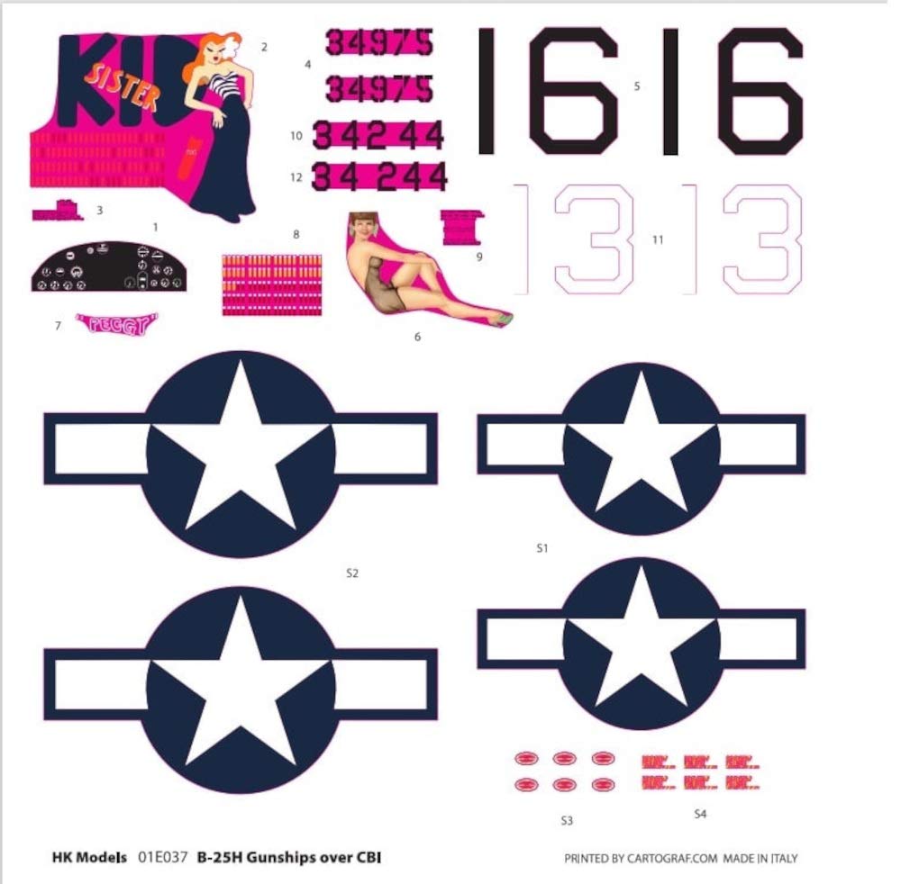 Amazon.com: HK Model 01E037 1/32 US Army B-25H Mitchell Gunship