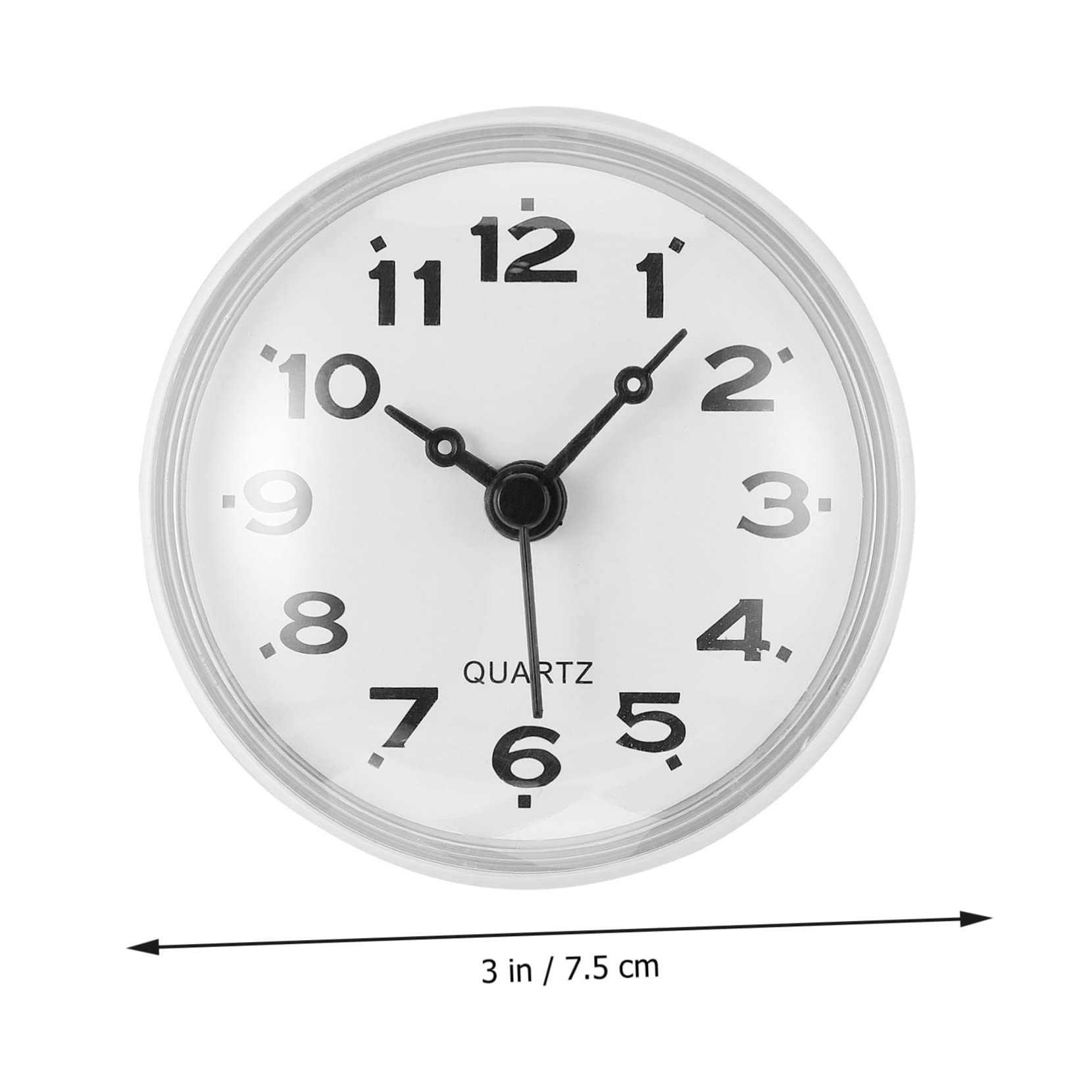 Ipetboom Digital Wall Clock for Bathroom Kitchen Waterproof Silent Anti-Fog Suction Cup Hanging Clock