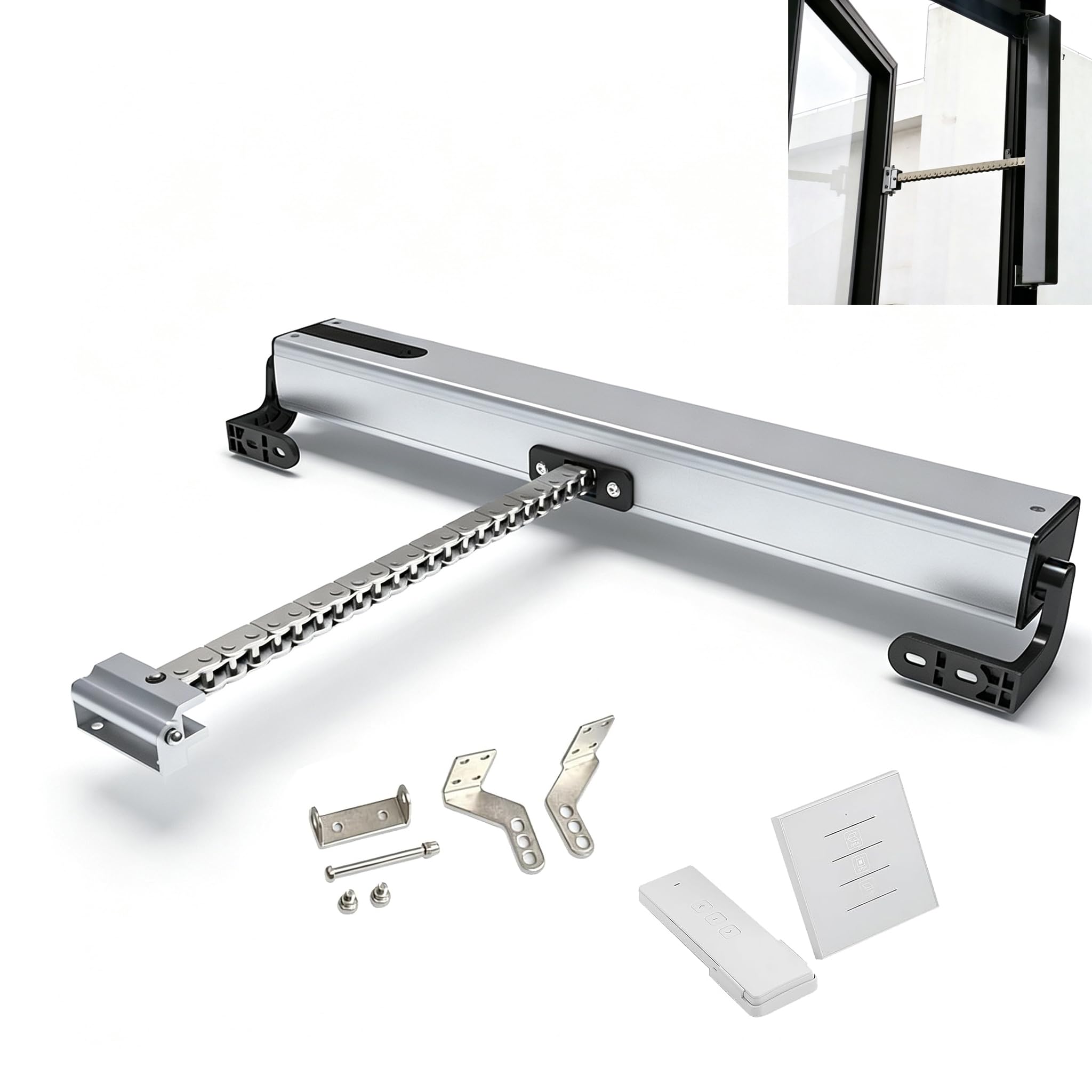 24v Elektrischer Fensteröffnerantrieb, Motorisierter Fensteröffner Und -schließer, Mit Fernbedienung Und Schalter, Hub 400 Mm, Für Dachfenster, Gewächshaus-dachlüfter