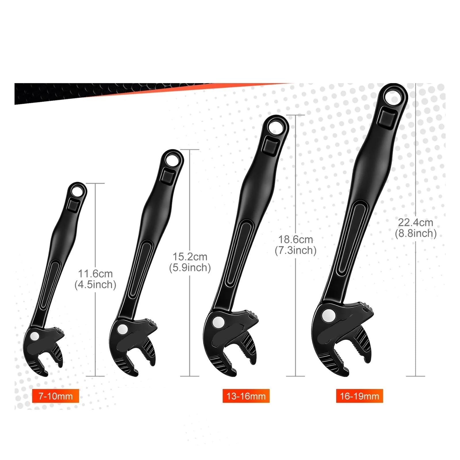 Pinza a Pappagallo Chiave a cricchetto adattativa industriale for impieghi gravosi da 4/6 pezzi, ampia apertura for impianti idraulici automobilistici(Silver Set - 4PCS)
