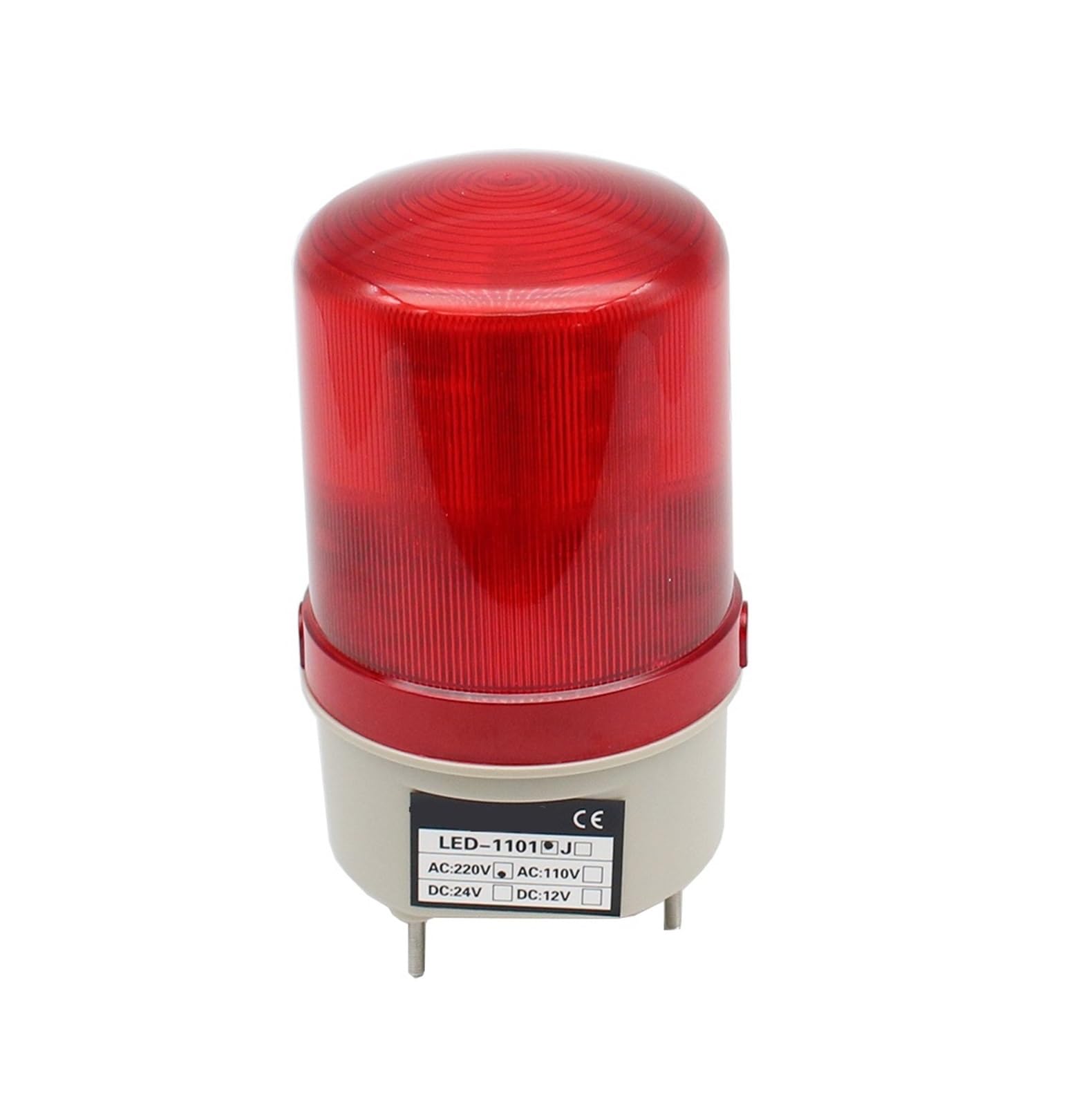 Sirène industrielle rouge 12V gyrophare LED stroboscopique vocal LED-1101