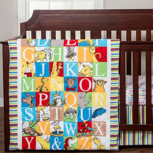 Dr. Seuss Alphabet Seuss ABC Neutral 3 Piece Baby Crib Bedding Set