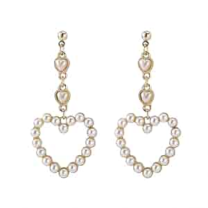 ピアス [LOVE ME MONSTER] Pearl Heart Ring Earrings 4.