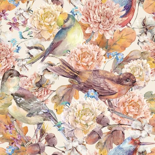 Papier peint oiseaux coloré pour décorer une chambre de bébé