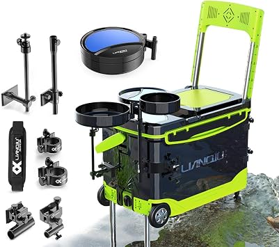 Premium Tackle Storage,Multifunction Portable Fishing Seat Box Sea Fishing Storage Plastic Storage Case,36 L