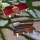 Personalized Father's Day Grill Set, 3 Piece BBQ Set in Case, Fathers Day Grilling Gifts for Dad