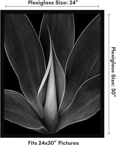 Vista 592 de Americanflat - Marco para póster de 71 x 74 cm con plexiglás pulido, portarretratos negro de madera industrializada, Epic Collection, marco ancho