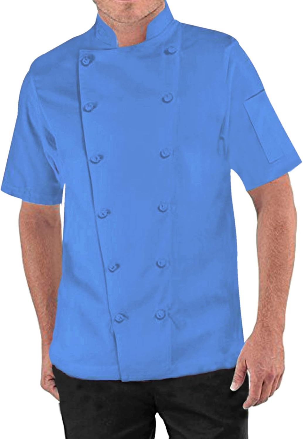 SUNLEXA Multi-Colored Half Sleeve Chef Coat Men's Chef Coat/Chef Jacket Size (S-6XL)