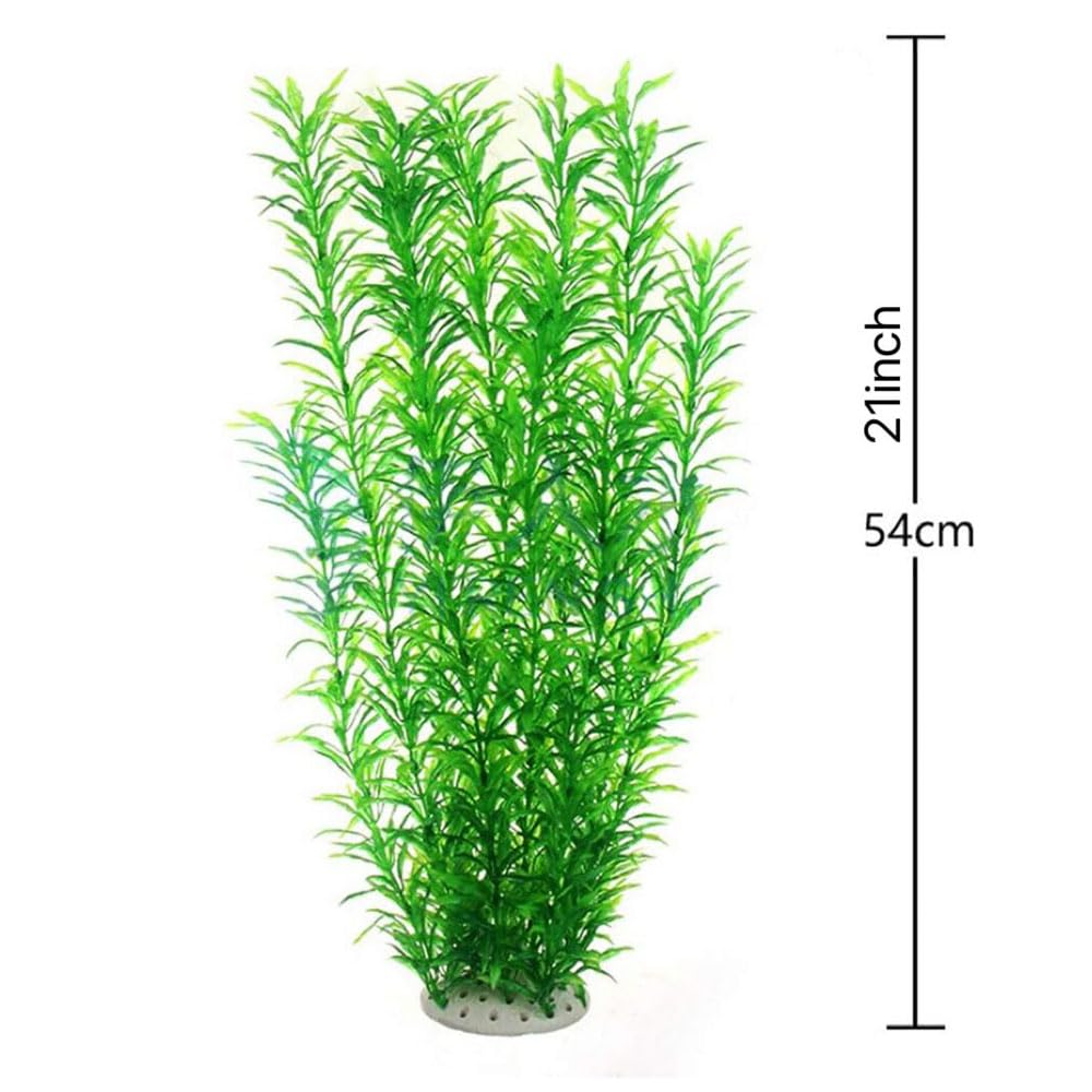 Norgail Grandes plantes artificielles en plastique pour aquarium - Décoration sans danger pour tous les poissons - 50,8 cm de haut (1)