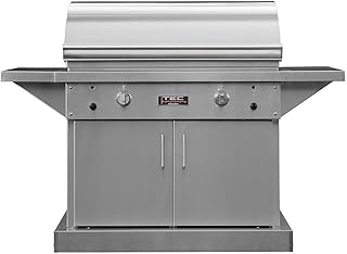review TEC Sterling Patio 2 FR Infrared Grill on Stainless Steel Pedestal Two Side Shelves (STPFR2LPCAB), Propane Gas