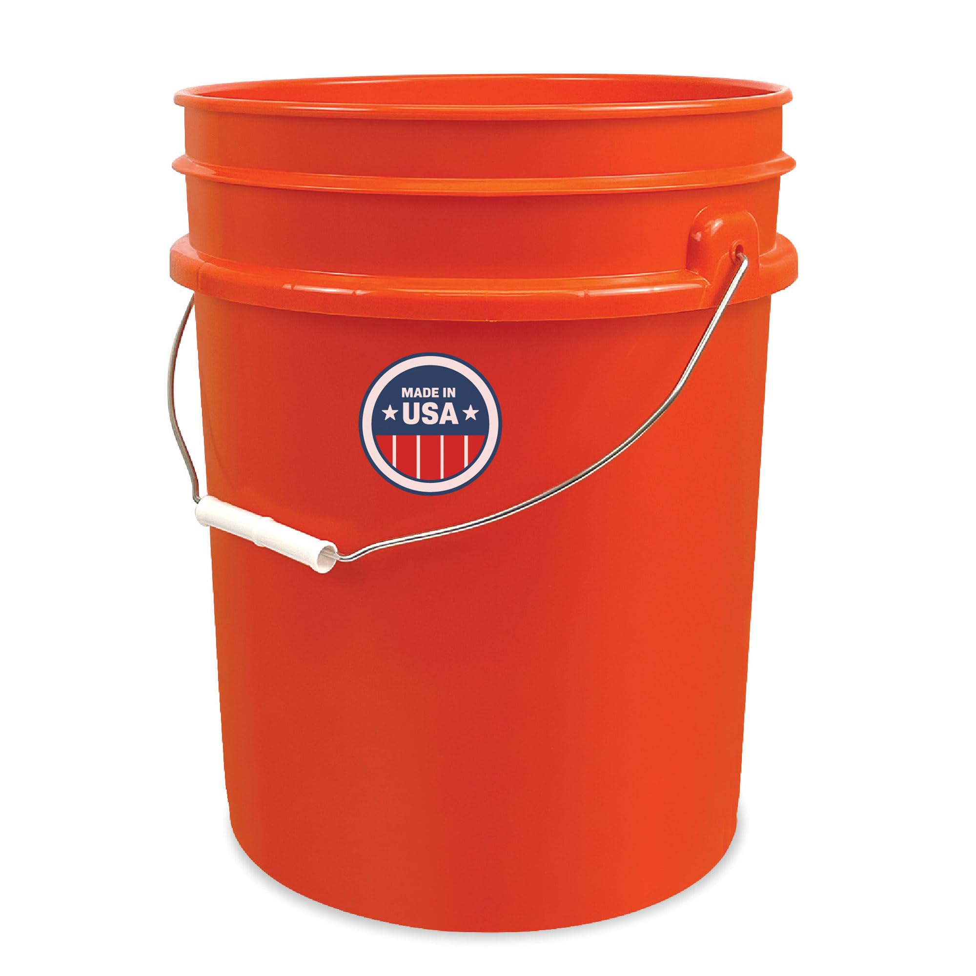 ePackageSupply 5 Gallon Orange Plastic Bucket Only - Durable 90 Mil All Purpose Pail - Food Grade Buckets NO LIDS Included - Contains No BPA Plastic - Recyclable - 1 Pack Buckets ONLY