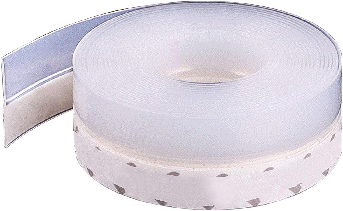 Weather Stripping for Windows, Sliding Door Seal Strip Frameless Silicone Door Bottom Seal Soundproof Door Gap Seal Sweep-16 Feet Length Transparent-1-3/4 inch(45mm)