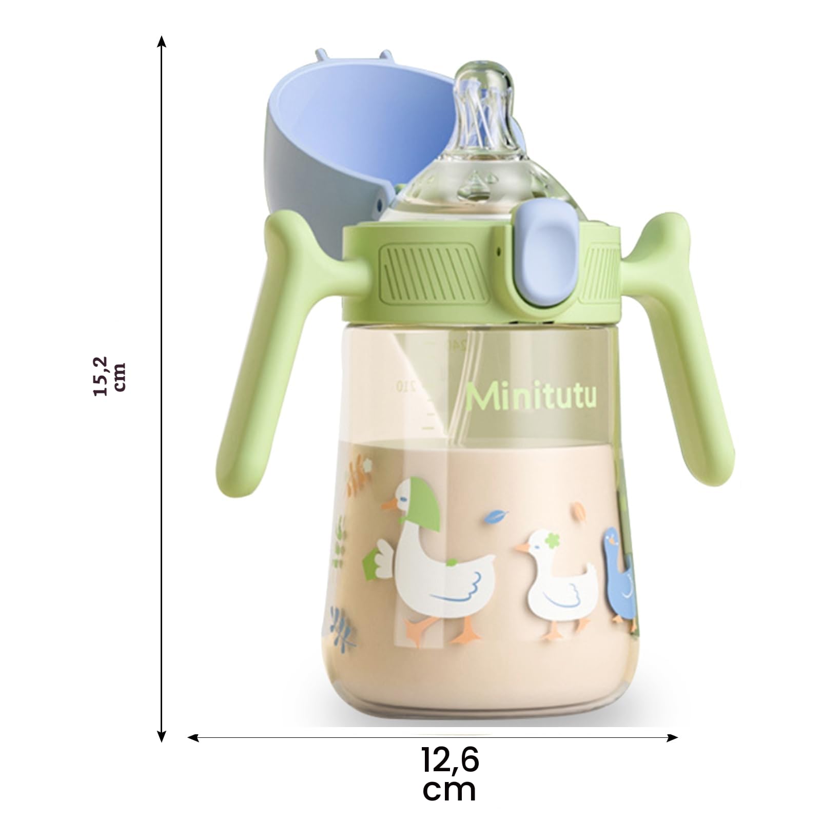 Tasse d'apprentissage pour Bébé, Biberon à Paille Enfant anti-débordement, Gobelet à jet souple étanche 240ml, sans BPA