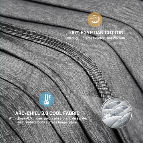 Elegear Revolutionary Cooling Blanket Twin, Absorbs Heat to Keep Body Cool for Night Sweats, Arc-Chill3.0 Cool Fiber Q-Max>0.5 for Hot Sleepers, Lightweight Summer Cold Blankets for Sleeping 59" x 79"