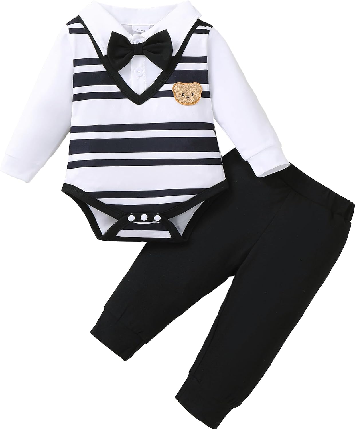 Jecson Baby Boy Clothes Newborn Boy Clothes Gentleman Bodysuit Pants Set