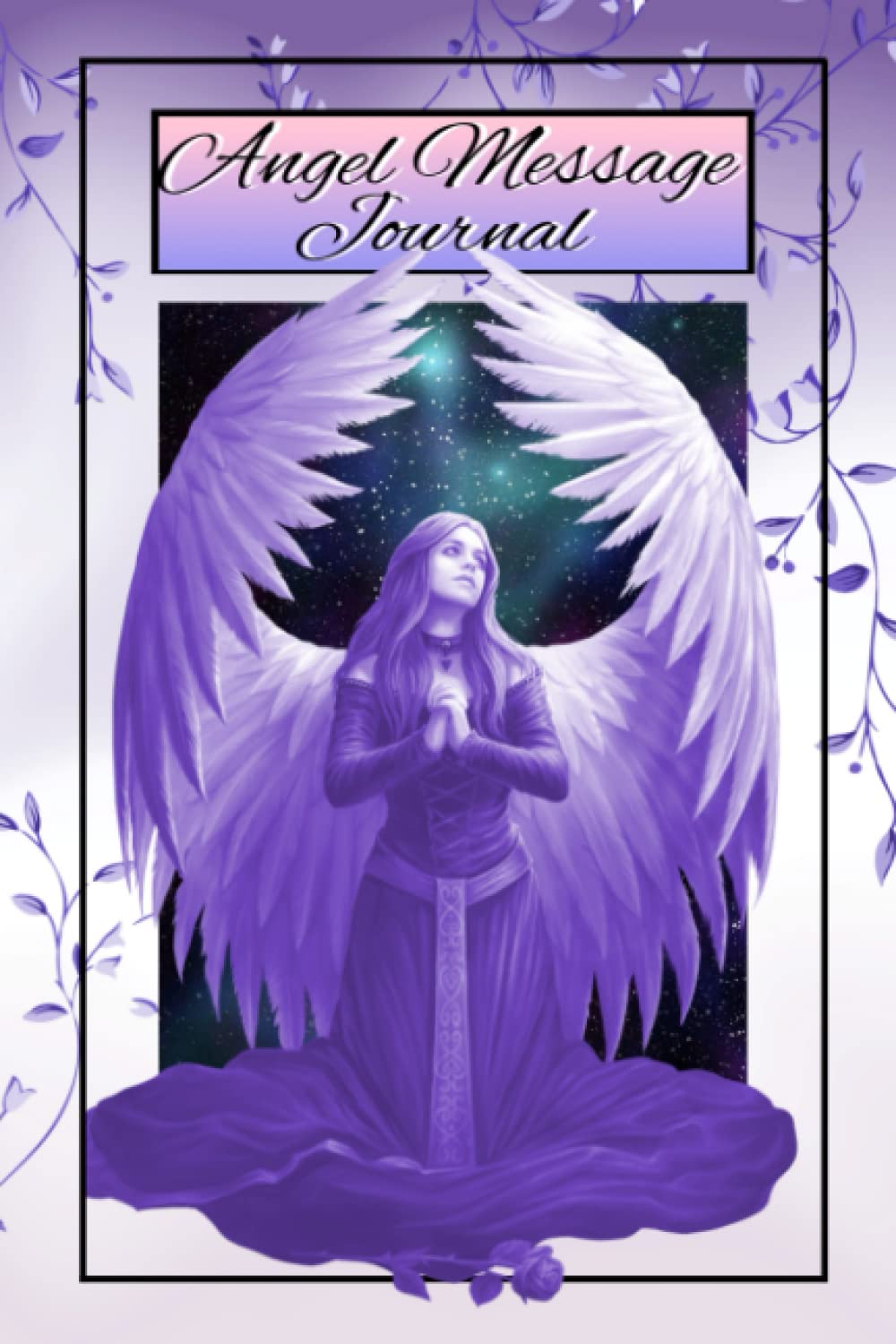 Angel Message Journal Purple: Personal tarot and oracle card daily reading workbook