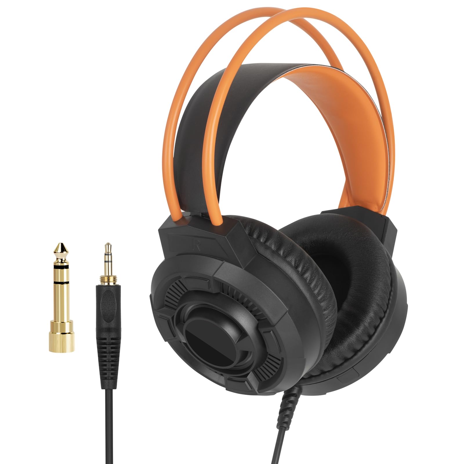 SATONE Cuffie per monitor da studio, con cancellazione del rumore, registrazione audio per cuffie, monitor audio, jack audio da 3,5/6,35 mm per mixare amplificatori per chitarra DJ, tastiera podcast