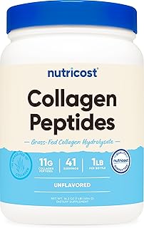 Nutricost Collagen Peptides Powder 1LB (454 G) - Grass Fed Bovine Collagen Hydrolysate (Unflavored)
