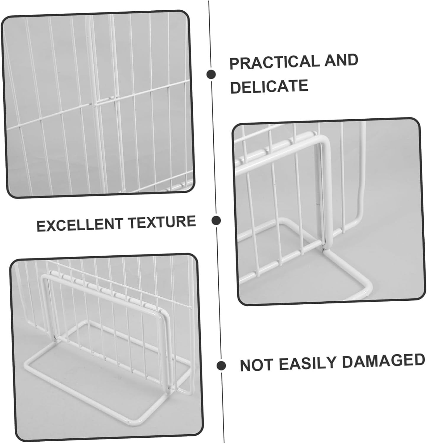 Mikikit Freezer Divider Shelf Separator for Refrigerator Organization Iron Mesh Divider for Ice Cream Storage Easy to Install Retractable for Various Widths