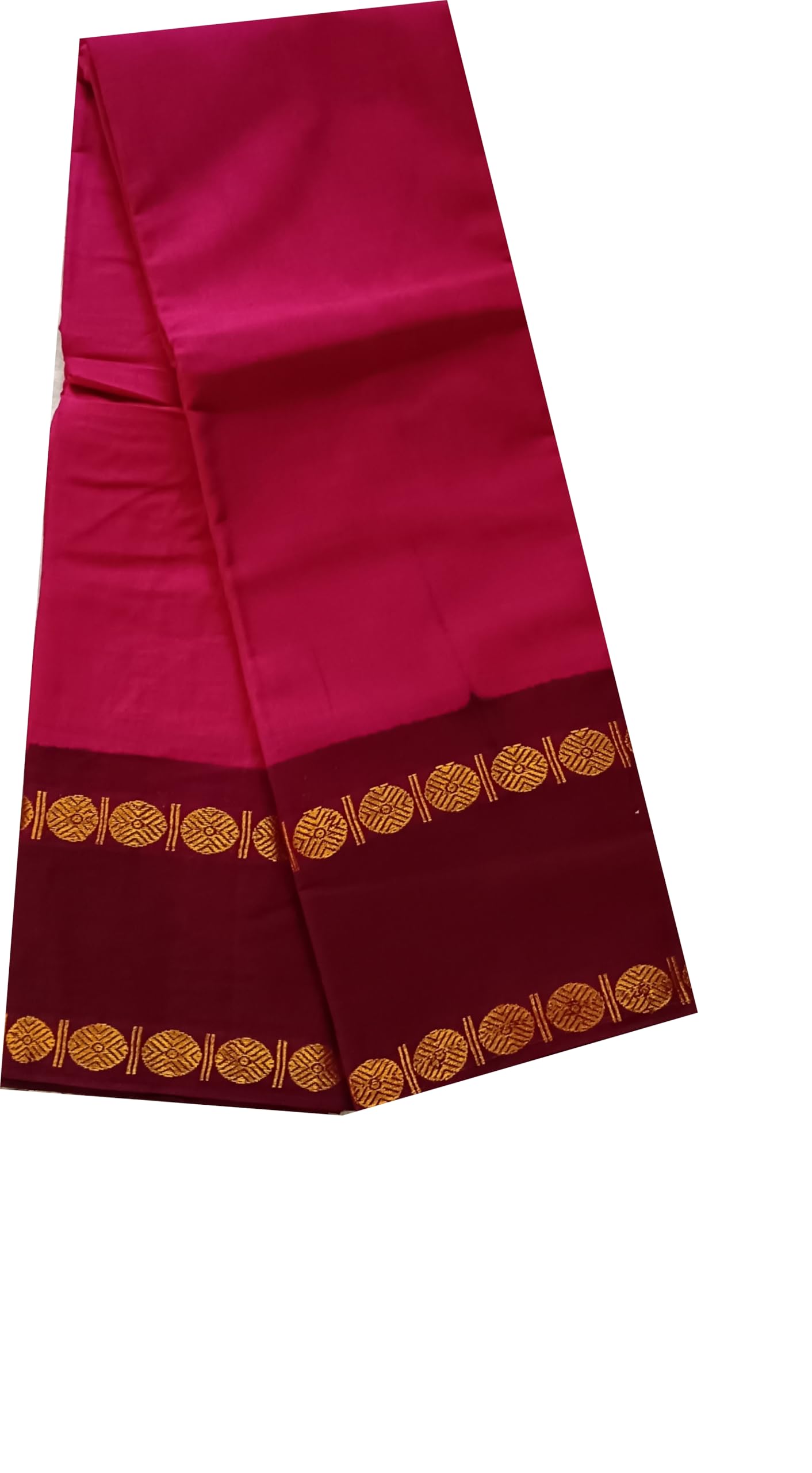 Madurai Sungudi Cotton Saree- small border withAdayar Plain saree (With OUT Blouse) For Women-image-16