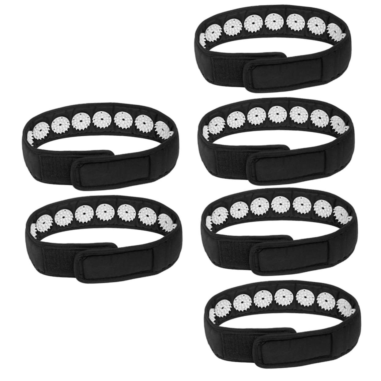 Healvian 3ensembles Bandeaux De Massage Acupressure Relaxation Et Accessoire Pratique Pour Soulager Les Tensions Noir