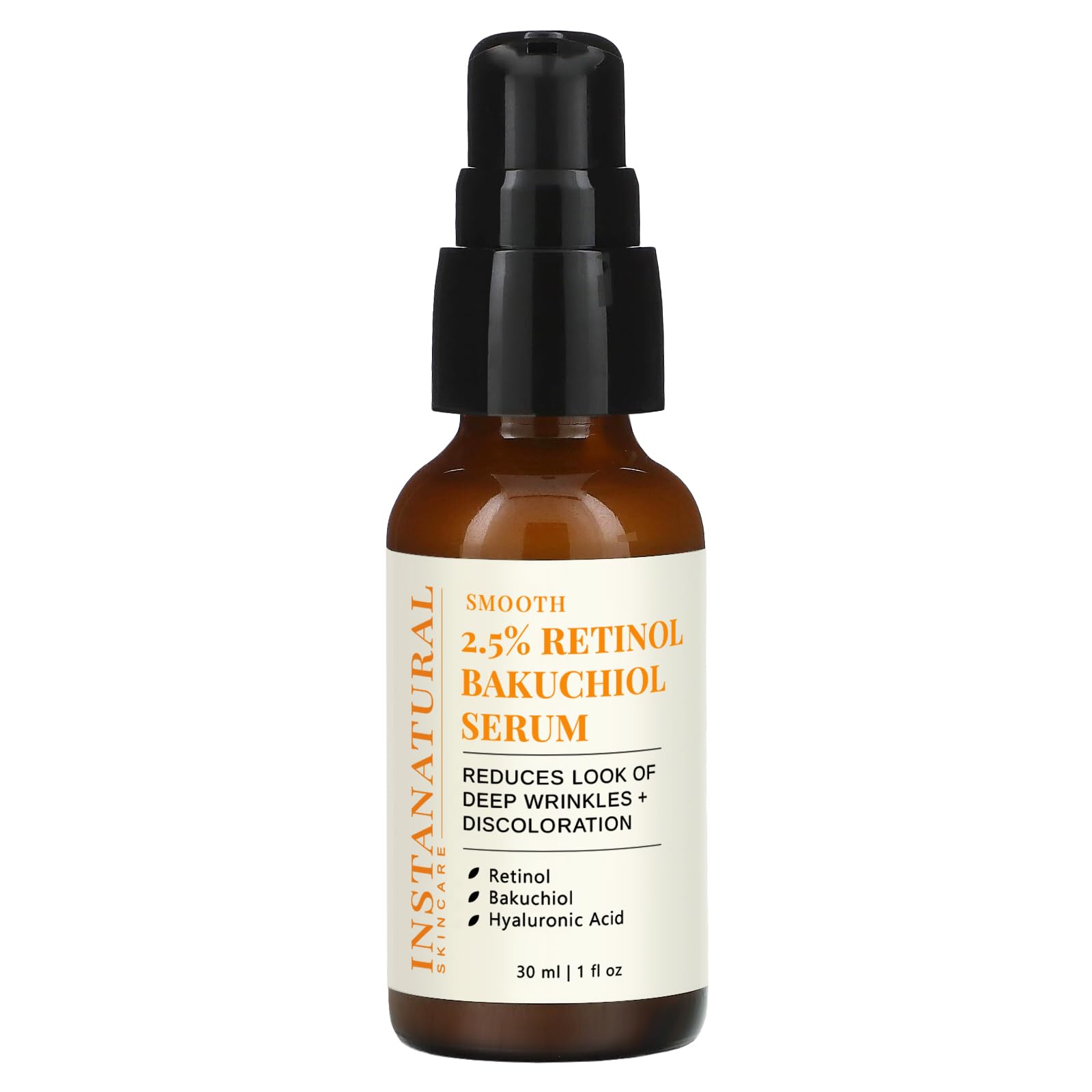 InstaNatural, 2.5% Retinol Bakuchiol Serum, 1 fl oz (30 ml)