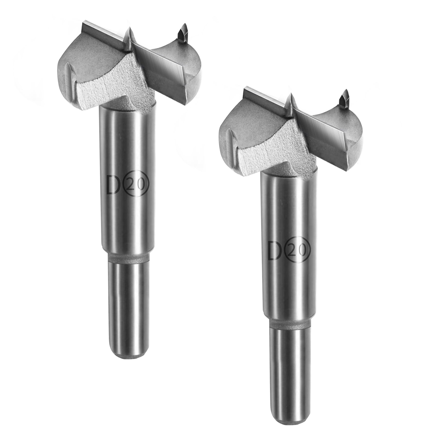 FOCMKEAS 20mm丨0.79 Inch Forstner Drill Bit with Round Shank Double-Flute Tungsten Carbide Wood Hole Saw for Plastic, Hard Wood, Woodworking Hinge Hole Drilling Boring Bits Cutter — image 1