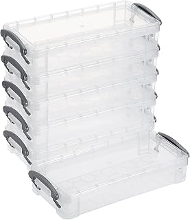 Sumnacon 筆箱 ペンケース 小物収納ケース プラスチック 透明 シンプル 多機能 クリア 収納ケース 工具ケース 小物収納ボックス ペン収納 小物収納 6個セット ホワイト＋グレー