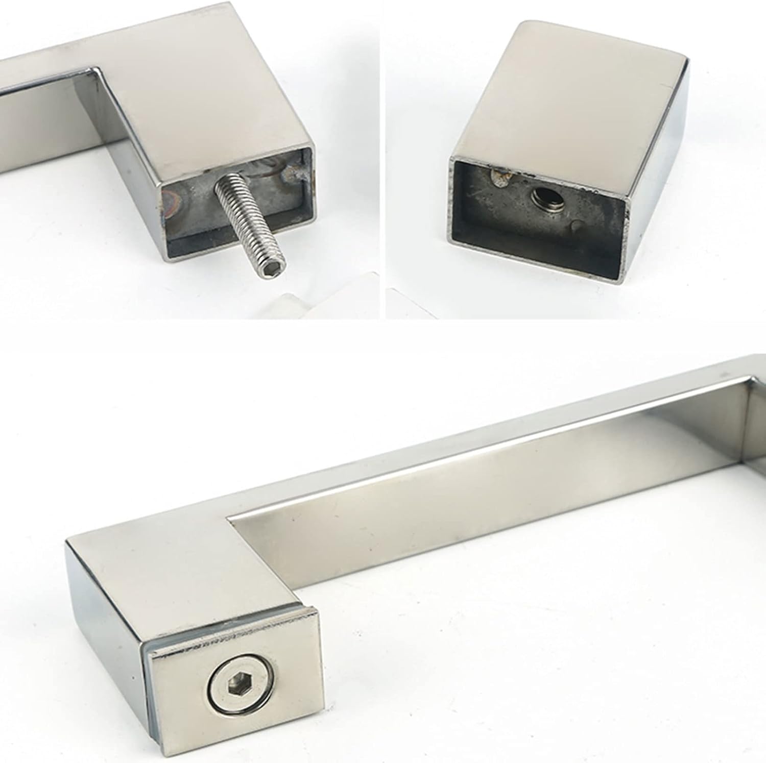 Stainless Steel Shower Door Handle, Replacement Bathroom Door Knobs Grab Bar Hole Center Spacing 145mm (Size : 145MM)