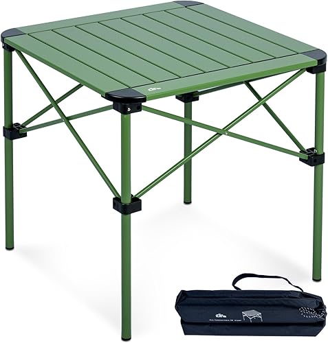 Miniatura 13 de iClimb Alu ligero y estable. Mesa cuadrada plegable enrollable con bolsa de transporte para camping, picnic, patio trasero, barbacoa, campamento