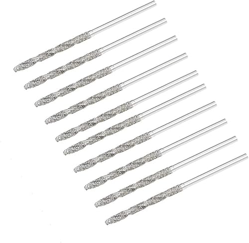 uxcell Brocas de acero de alta velocidad de 0.067 in para azulejos de piedra de cristal de conchas marinas 10 piezas