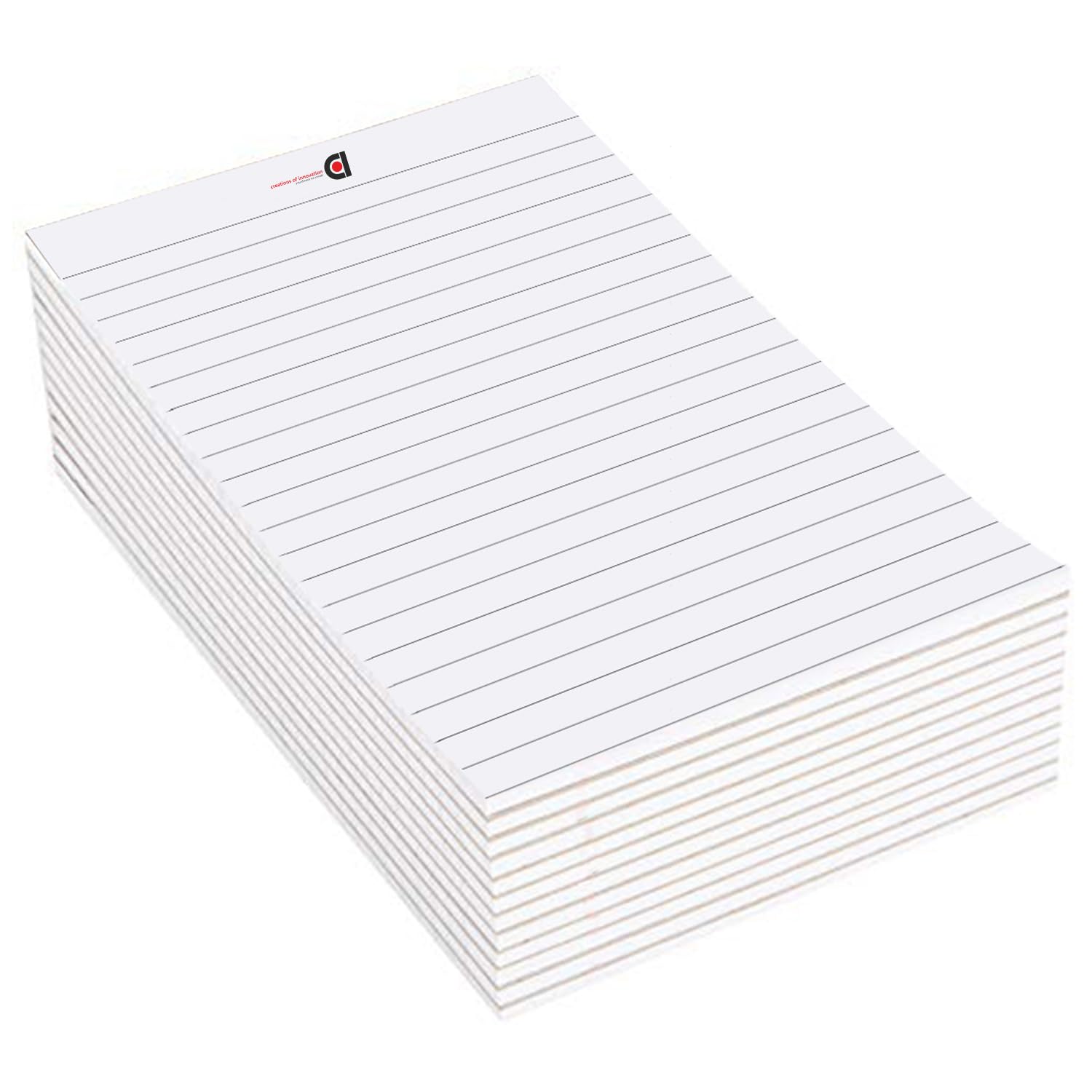COI Notizblock, breit liniert, 12,7 x 20,3 cm, 50 Blatt, Weiß, 12 Stück