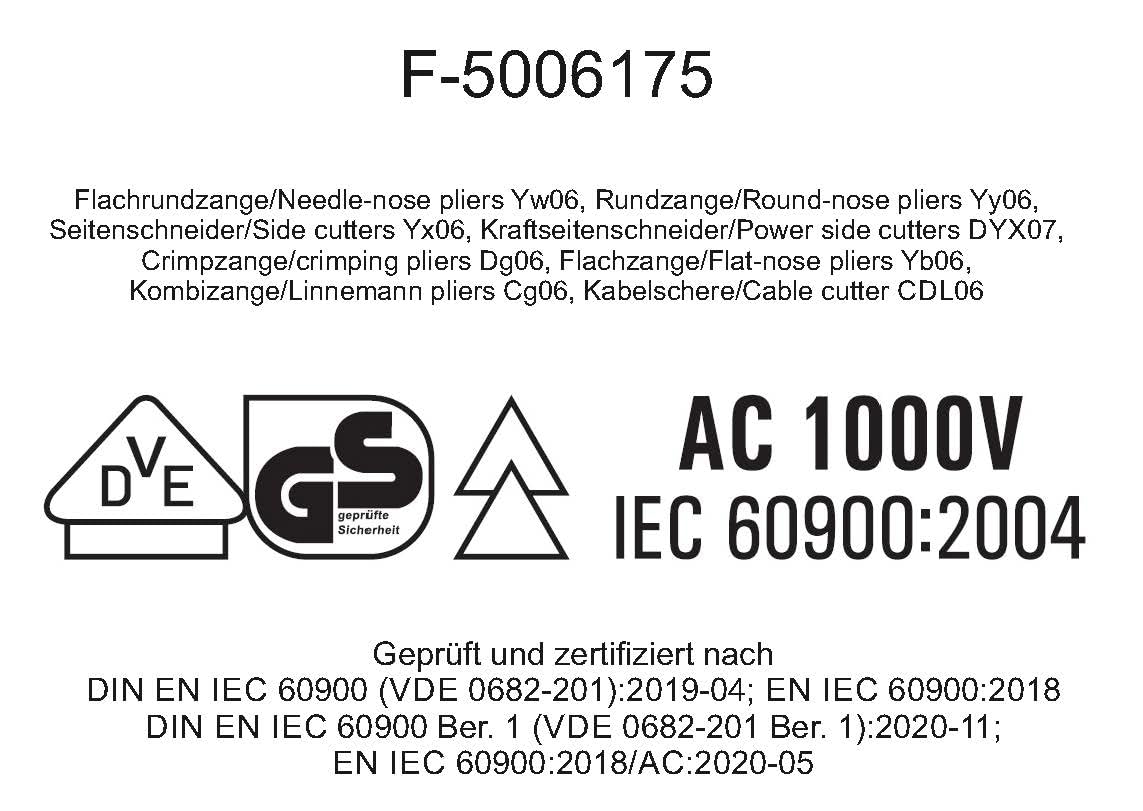 VDE Set di Attrezzi Isolate 1000 V | Set completo di pinze essenziali per elettricisti