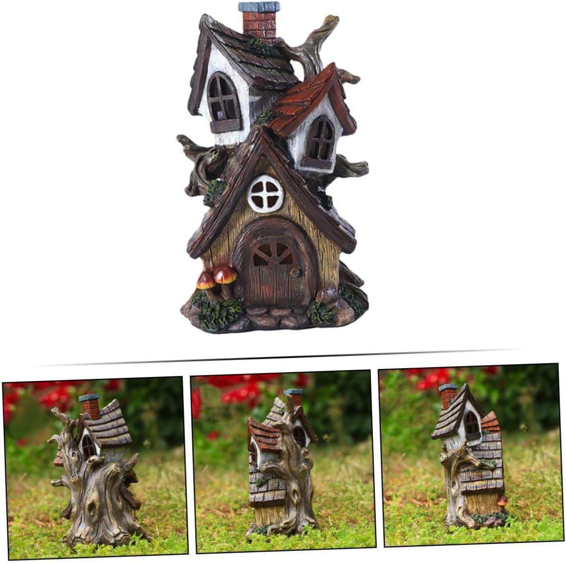 Resin Mini House Decor Charming Miniature House Ornaments for Home Garden Weather Resistant Design Detail Any Occasion