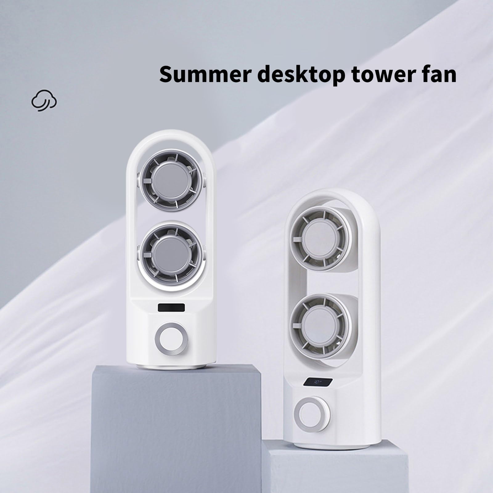 Ventilador de torre de escritorio con velocidades ajustables, cabezal agitador, ventilador eléctrico para circuladores de aire domésticos